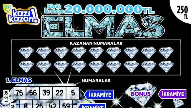20 milyon TL ikramiyesi ile göz kamaştıran elmas