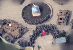 Mehmetçik Afrin’de hilal oluşturdu