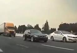 Freni patlayan tır önünde ne varsa ezdi geçti