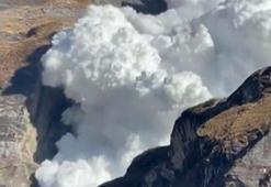 Himalaya dağlarındaki çığ felaketi turist tarafından kayda alındı
