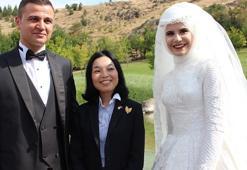 Japon Bahçesi'nde düğün fotoğrafı çektiren çift, Japon Prensesi'ne rastladı!