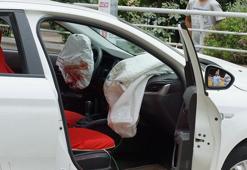 Omzuna falçata saplayan babasını arabayla sürükledi