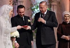 Cumhurbaşkanı Erdoğan yeğeninin nikah şahitliğini yaptı
