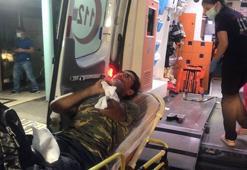 Denizi kirletme yüzünden tartıştığı 2 kişiyi boğazından yaraladı