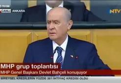 Bahçeli konuşurken prompter kapandı