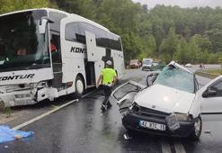 Antalya'da kaza! Otobüs ile otomobil çarpıştı! Ölü ve yaralılar var