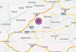 Son dakika depremi! Çorum'da deprem! Şiddeti...