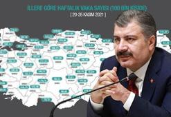 Son dakika: Sağlık Bakanı Fahrettin Koca haftalık koronavirüs vaka haritasını paylaştı! Osmaniye yine zirvede