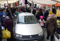Kamera şakası sandılar! Semt pazarının ortasında yine otomobil unutuldu