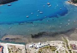 Korkutan görüntü: Çekilen deniz havadan görüntülendi