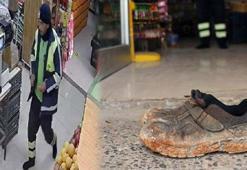 Belediye işçisinden ağlatan hareket! Market kirlenmesin diye...