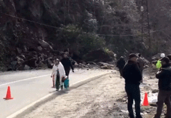 Ayder yolu heyelan nedeniyle kapandı