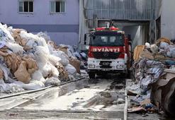 Geri dönüşüm fabrikasındaki yangın 7 saatte kontrol altında