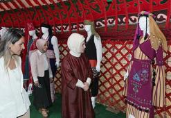 Emine Erdoğan, 5. Etnospor Kültür Festivali'ndeki etkinlik alanlarını ziyaret etti