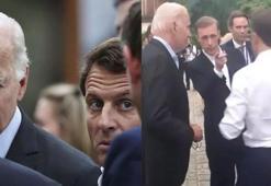 Macron, Biden'a kötü haberi verirken kameralara yakalandı!
