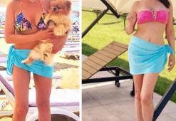 Aydan Şener'in bikinili pozu sosyal medyayı salladı