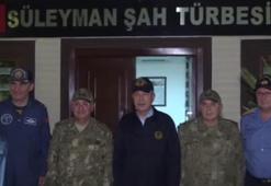 Bakan Akar ve TSK komuta kademesinden Süleyman Şah Türbesi'ne ziyaret
