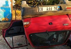 Feci kaza: Otomobil takla attı: 1 ölü, 2 yaralı