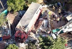 Sarıyer'deki kamyon kazası havadan görüntülendi