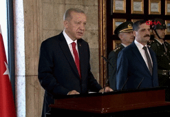Cumhurbaşkanı Erdoğan ve YAŞ üyeleri Anıtkabir'de