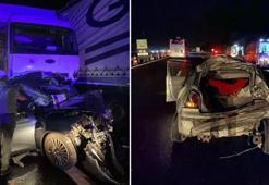 TEM'de feci kaza! TIR, 4 aracı biçti: 2'si çocuk 3 kişi hayatını kaybetti