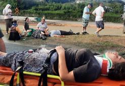 Fındık işçilerini taşıyan minibüs kaza yaptı: Çok sayıda yaralı var!