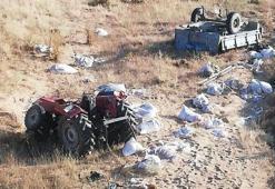 Korkunç kaza! Traktör şarampole devrildi: 2 ölü, 1 yaralı