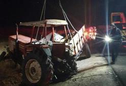 Kamyon ile traktör çarpıştı: Ölü ve yaralılar var