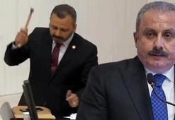 Meclis'teki çekiçli eylem... TBMM Başkanı Şentop: Kürsü şov yeri değil