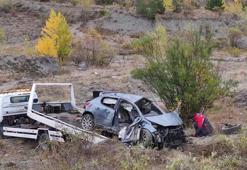 Kastamonu'da iki otomobil şarampole uçtu