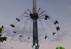 Lunaparktaki uçan sandalye yere çakıldı