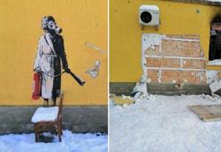 Banksy eserleri hedefte! Duvarı söküp götürdüler