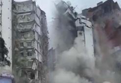 Galeria Sitesi'nin son bloku yıkım sırasında çöktü; o anlar kamerada