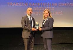 Trabzon Gazeteciler Cemiyeti'nden DHA’ya ödül