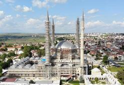 Edirne Selimiye Camii'nde restorasyon çalışmaları sürüyor