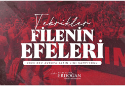 Cumhurbaşkanı Erdoğan: 'Filenin Efeleri'ni yürekten tebrik ediyorum
