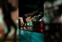Selin Ciğerci'den havuz başında dans!