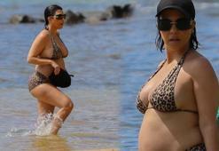 Karnı burnunda olan Kourtney Kardashian Hawaii'ye tatile gitti!