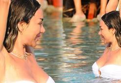 Didem Kınalı suda dans etti