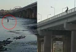 Sıcaktan bunalan çocuklar metrelerce yüksekten Dicle Nehri'ne atladı