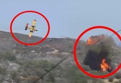 Yunanistan'da yangın söndürme uçağı düştü!