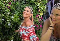 Pelin Öztekin bikinisinin üstünü çıkarıp poz verdi