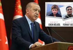 Cumhurbaşkanı Erdoğan'dan Eren Bülbül ve Ferhat Gedik paylaşımı