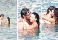 Ebru Şahin ve Cedi Osman düğün yaptıkları yerde aşk tazelediler! Suda romantizm