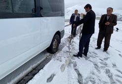 Yurda kar düştü! Kalınlığı 10 santimetreyi geçti