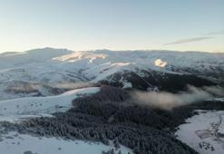 Giresun yaylalarından kartpostallık kar manzaraları