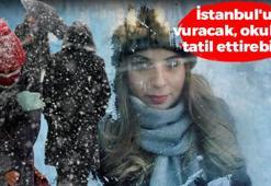 Kar yağışı fena bastıracak, okulları tatil ettirebilir! İstanbul'a lapa lapa yağacak