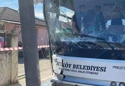 Beyköy'de halk otobüsü kaza yaptı! 12 kişi yaralandı