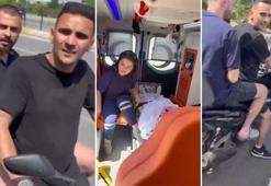 Hasta olduğuna inanmadılar! Ambulansın önünü kestiler