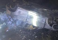 Şarampole yuvarlanıp cayır cayır yandı! Korkunç kaza 4 kişiye mezar oldu